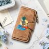 Cute Pineapple Surfing Printed Wallet Casual Card Holder Durable Portable Multipurpose Fashion Trendy Daily Use Purse