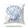 Pcs Light Blue Shell Starfish Series Singlesided Printed Cushion Coversuitable For Living Roombedroomcar Decoration