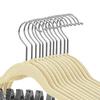 5 10pcs Clothes Hangers with Movable Clips Velvet Ultra Thin No Slip Rack Skirt Pants Hangers for Home Travel