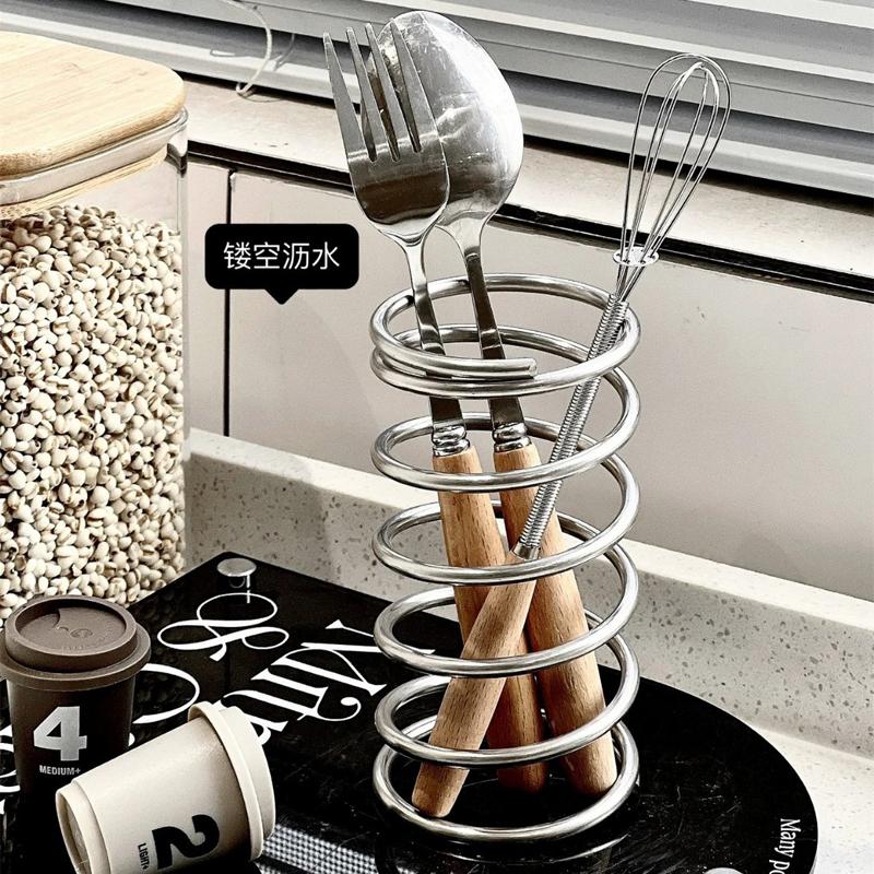 Metal Storage Rack Toothbrush Holder Desktop Storage Rack Bathroom Drain Storage Rack Makeup Brush High-end Hollow Pen Holder