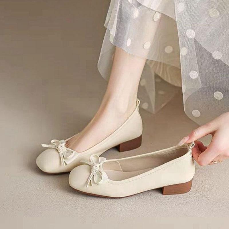 Talent sanfte Mary Jane Damenschuhe mit niedrigem Absatz Einzelne Schuhe Damen 2025 neu Frühling Rock Französische Fee Oma Schuhe