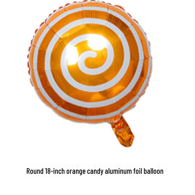 18" Aluminum Foil Pinwheel Candy Lollipop Balloon - Birthday & Christmas Party Decoration