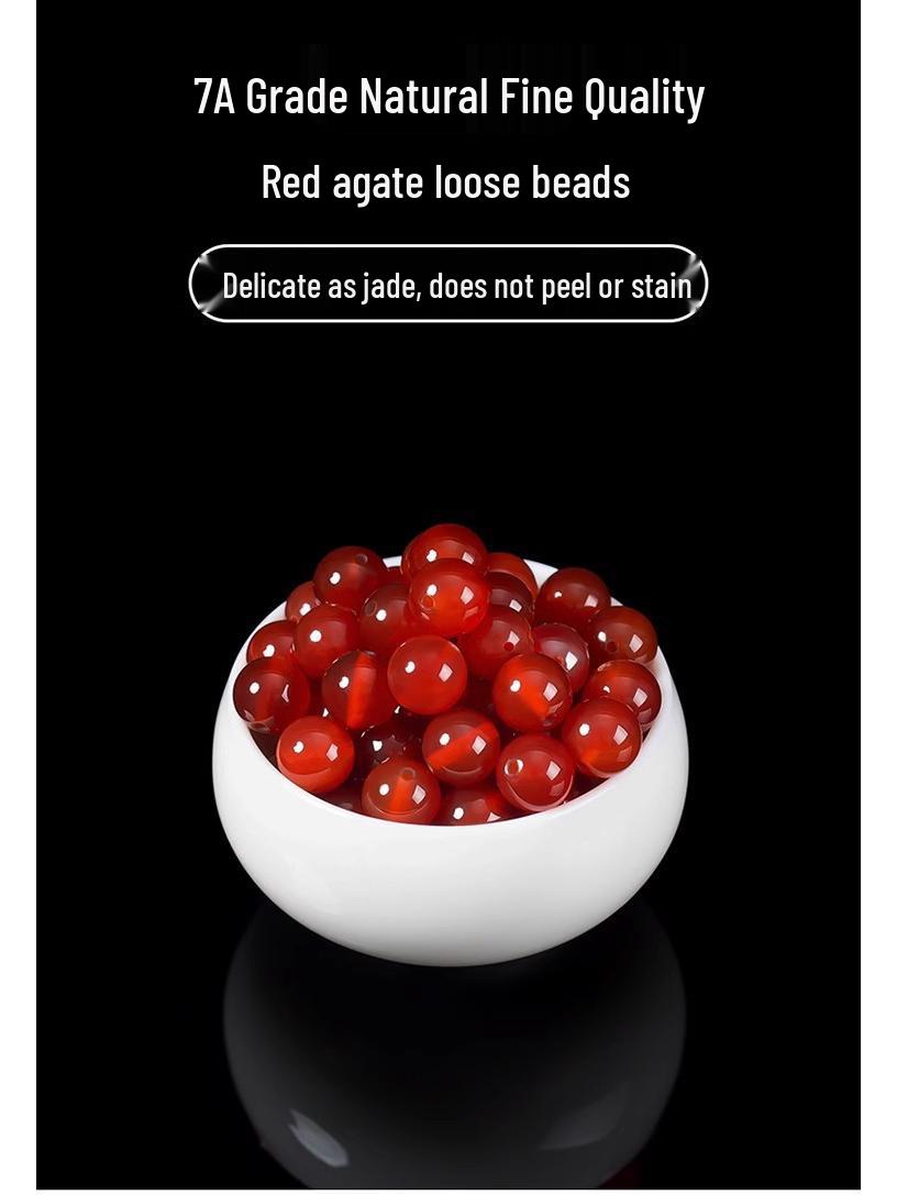 Collector s Grade 7A Natural Red Agate Beads for DIY Bracelet Crafting