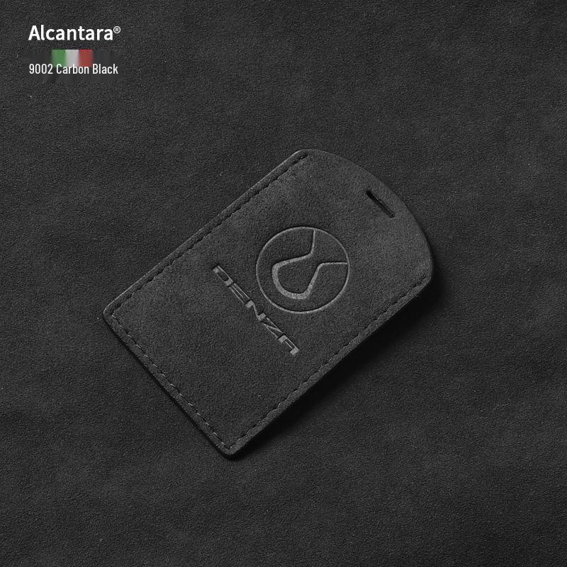Full-Coverage Suede Key Case for BYD D9, N7, N8, and X with Side Snap Button