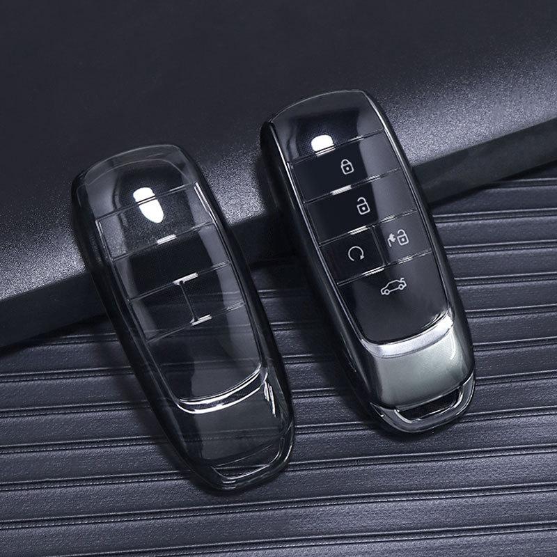 

TPU Car Key Cover Transparent Protector Case Shell Holder for GAC AION Y Plus S V LX IA5 Smart Remote Keyless Go Accessories прозрачный черный