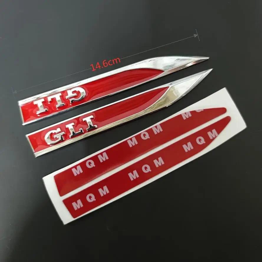 2pcs X Metal GTD GLI GTI R Side Fender Badge Emblem Sticker for Suit G-OLF 5 6 7 MK7 MK4 MK5 MK6 Car Styling Accessories