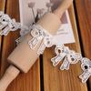 2M High Quality Lace Fabric Flower Guipure 4cm Embroidery Bow Ribbon Sewing Lace For Wedding Clothing Collar DIY Crafts 38Pcs
