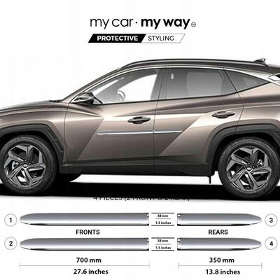 Διακοσμητικές λωρίδες πλαϊνής πόρτας χρωμίου HYUNDAI TUCSON 2022+