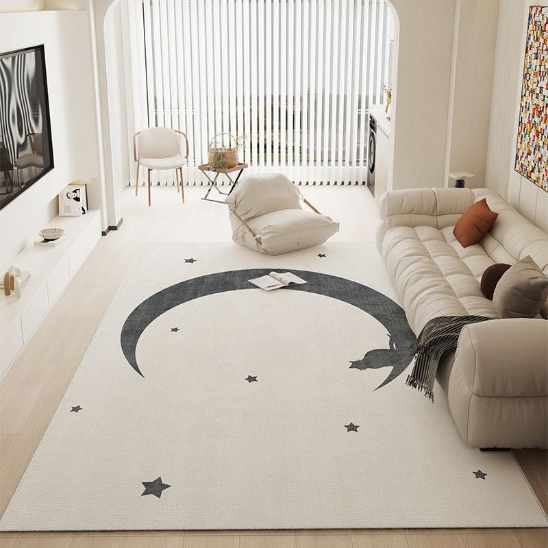 Modern Minimalist Washable Area Rug Living Room Bedroom Sofa Coffee Table Non-Slip Soft Plush Floor Mat