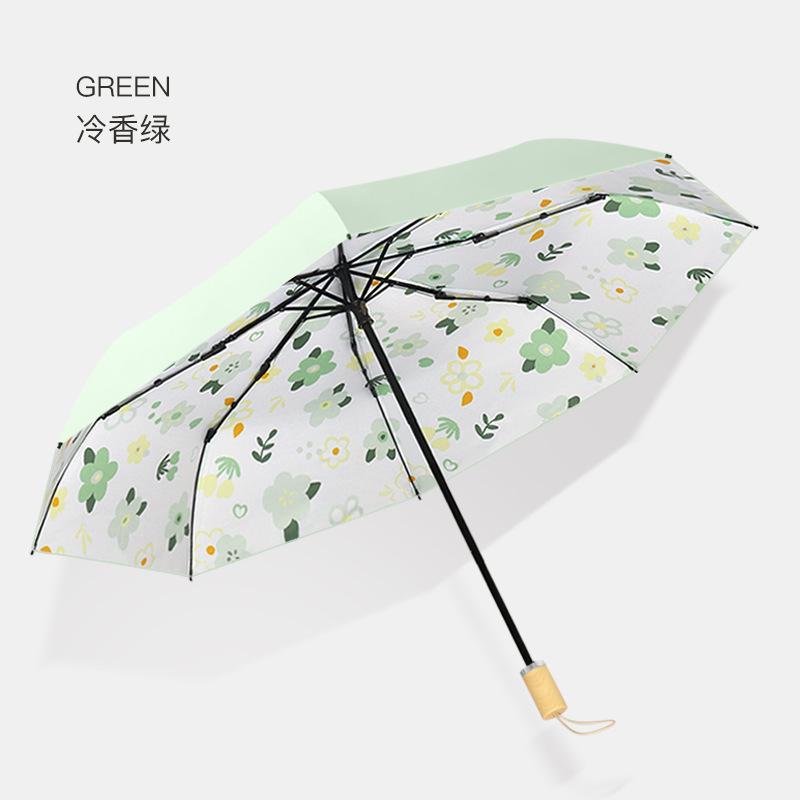 New 50% off eight-bone sun umbrella umbrella women's sunscreen UV protection parasol small fresh umbrella for both weather and rain