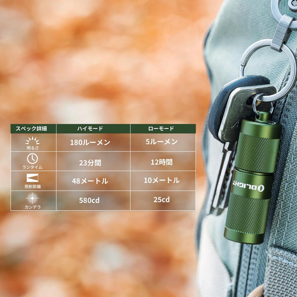 OLIGHT I1R 2 PRO LED 180 with IPX8 for Disaster Nighttime and Emergencies Flashlight, Lumens, Type-C Rechargeable, Keychain, Compact, Waterproof,