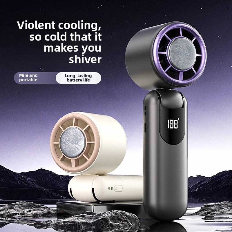 Portable Handheld Cooling Fan 3000mAh Rechargeable Semiconductor Personal Fan with High-Speed Brushless Motor for Travel & Daily