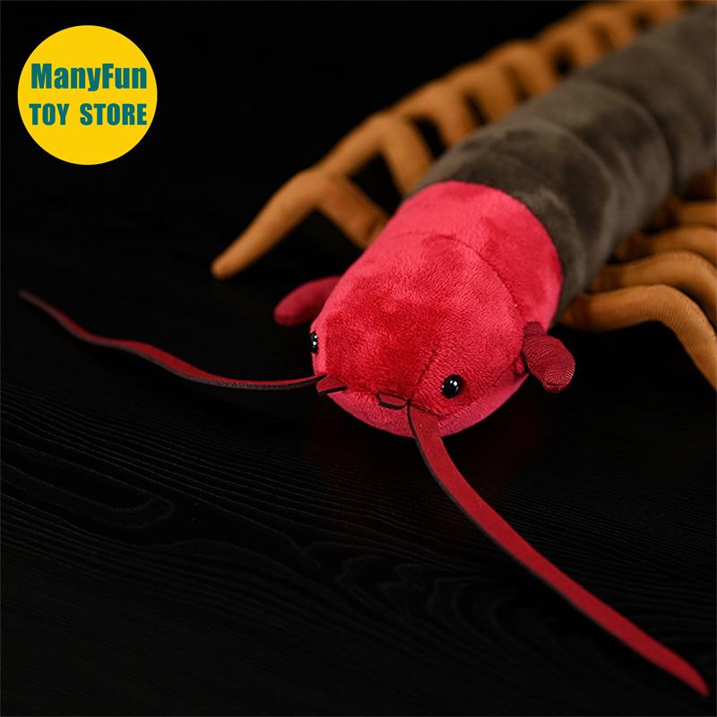Realistic Centipede High Fidelity Millipede Plushie Scolopendra heros Plush Toys Lifelike Animals Simulation Stuffed Doll Toy