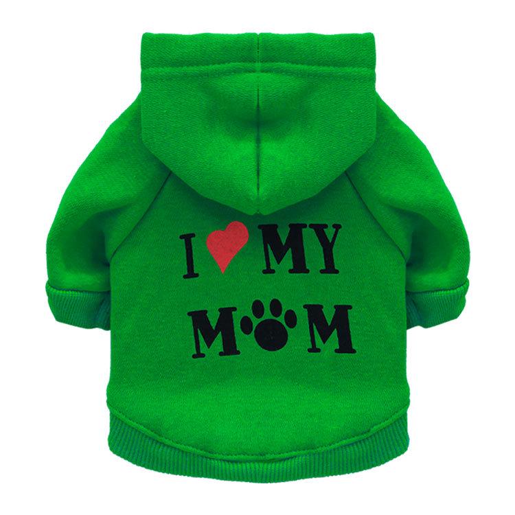Dog Fleece Print Hoodie - Cozy Pet Clothing for Teddy, Spring to Winter