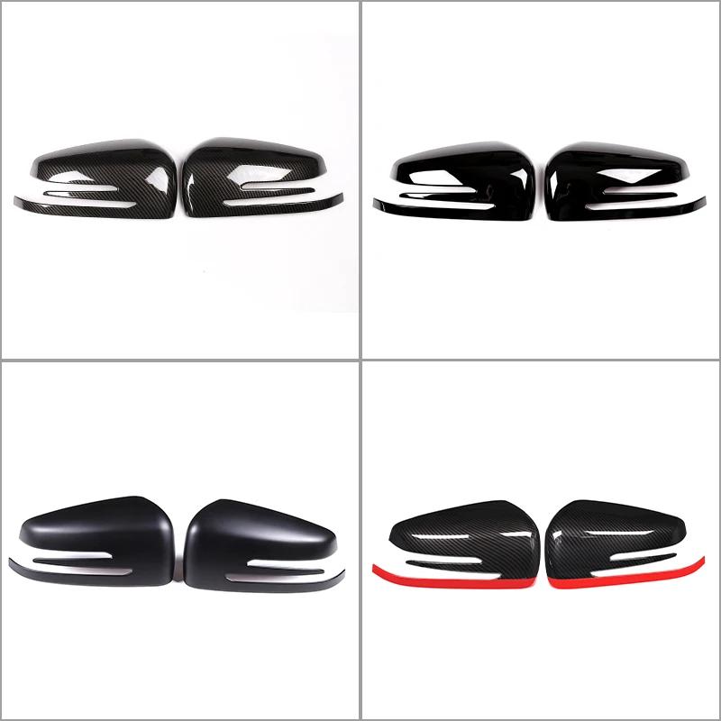 For Mercedes Benz A B C E S CLA GLA GLK CLS Class W176 W204 W117 X156 X204 Carbon Fiber Side Door Rearview Mirror Cap Cover Trim