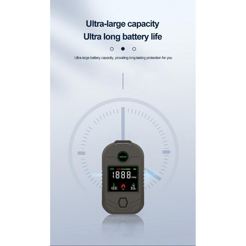 Carbon Monoxide Detector GAS Detector Temperature and Humidity Combustible Gas Detector Multifunctional CO Alarm