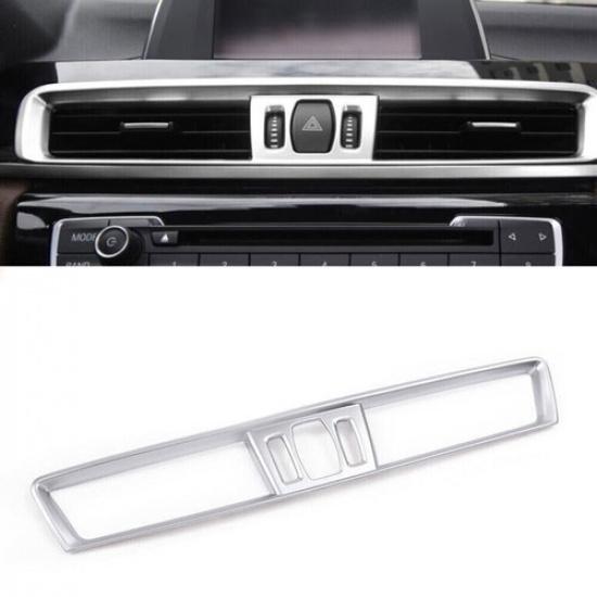 Fit For BMW X2 F39 2018-2021 Matte Silver Middle Console Air Outlet Vent Cover