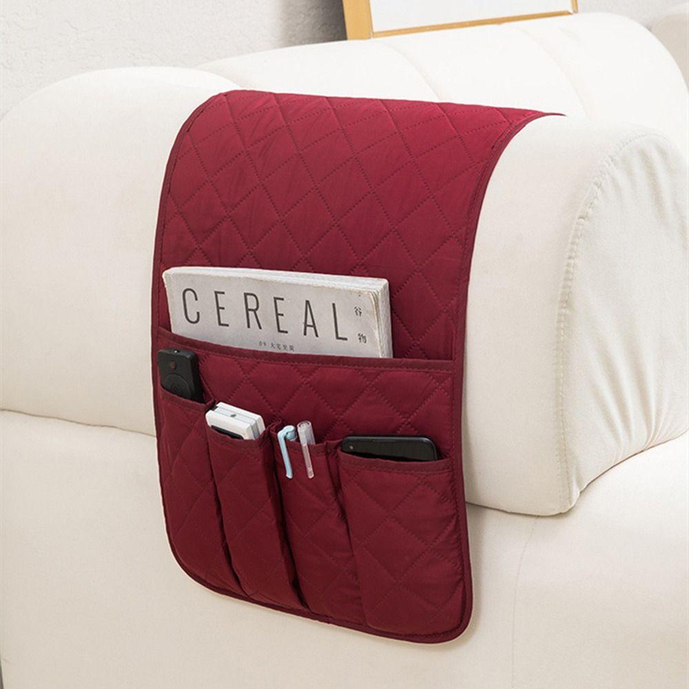 Multifunctional Sofa Armrest Storage Bag Large Capacity With 5 Pockets Armchair Hanging Storage Hanging Design Storage Bag