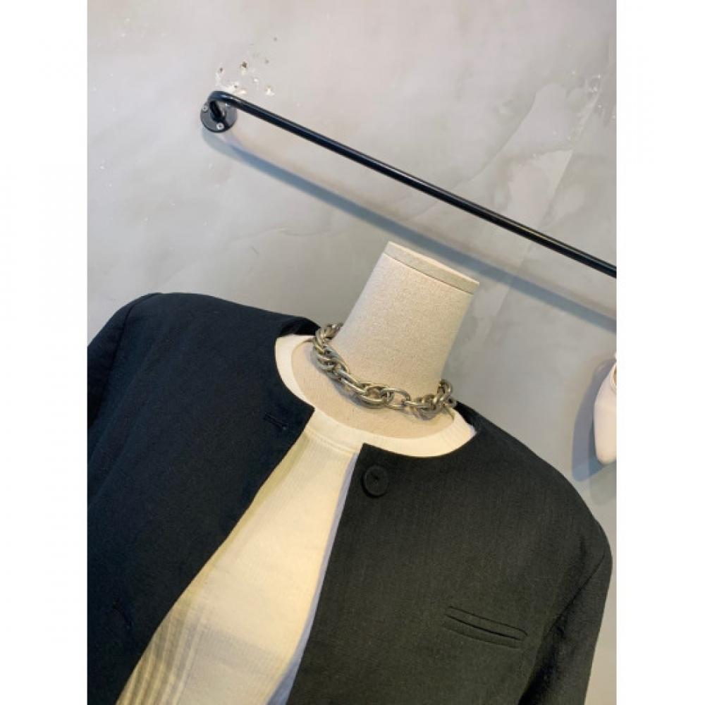 C S In The Room Mion lInen Non Collar Three Button Slit jaCket 3 ColorS