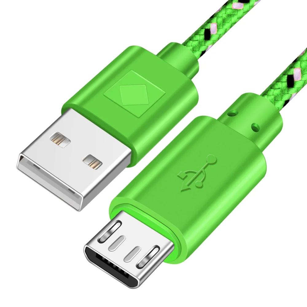 

5 В 2,4 А Micro USB 1 м 2 м 3 м кабель для быстрой зарядки для Samsung Xiaomi Android мобильный телефон USB шнур зарядного устройства кабель 1m