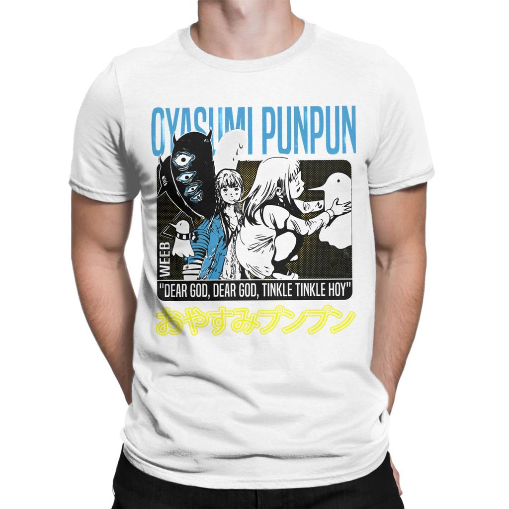 Unisex Women TShirt Oyasumi Goodnight Punpun Pocket Pure Cotton Tee Shirt Short Sleeve Aiko Tanaka Anime T Shirts Clothing Summer