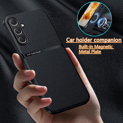 Samsung Galaxy A25 5G Kılıfı Lüks Deri Manyetik Tutuculu Telefon Kılıfı Samsung A25 A 25 25A 6.44" Darbeye Dayanıklı Arka Kapak İçin