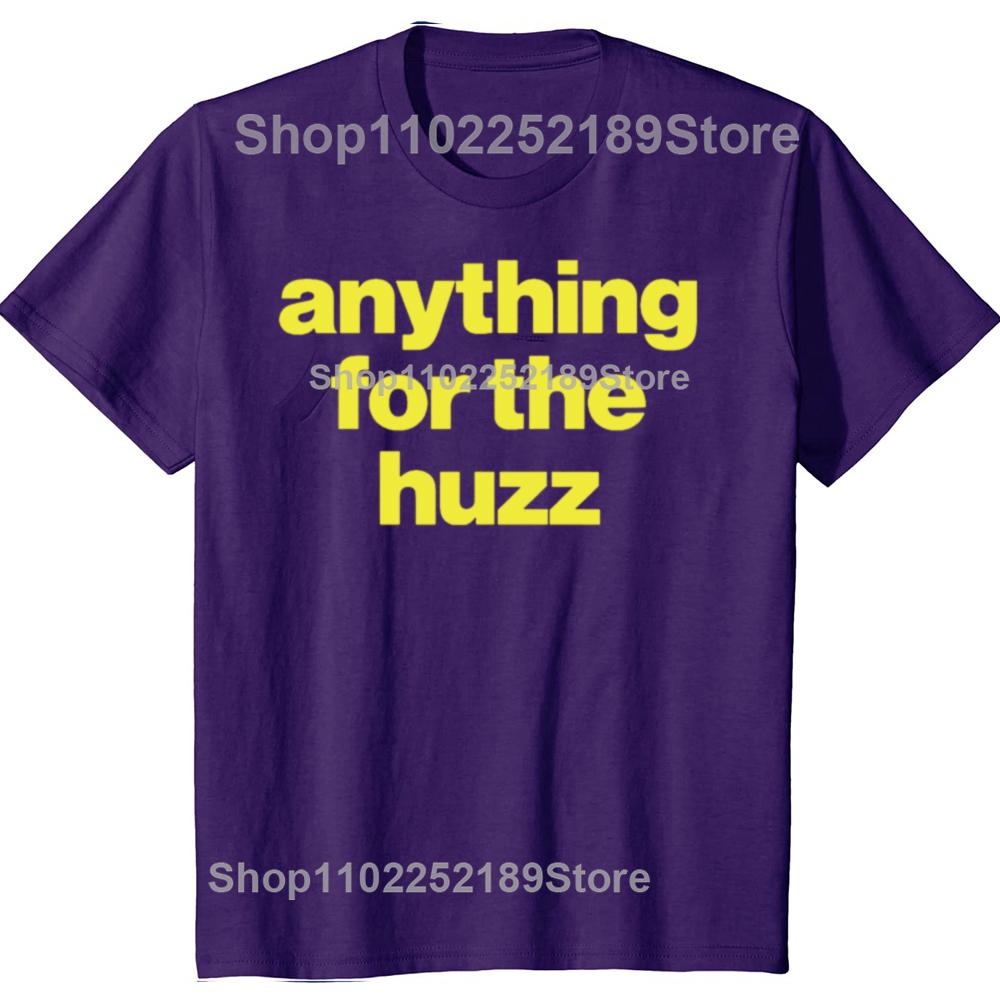 Roliga VAD SOM HELST FÖR HUZZ Grafiska T-shirts Herr Dammode Casual T-shirt 100% Bomull Lös Oversized T-shirt
