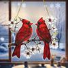 Valentine'S Day Decoration Featuring A Red Cardinal and Floral Design, Perfect for Bohemian-Style Home, Office, or Garden Decor, No Batteries Required