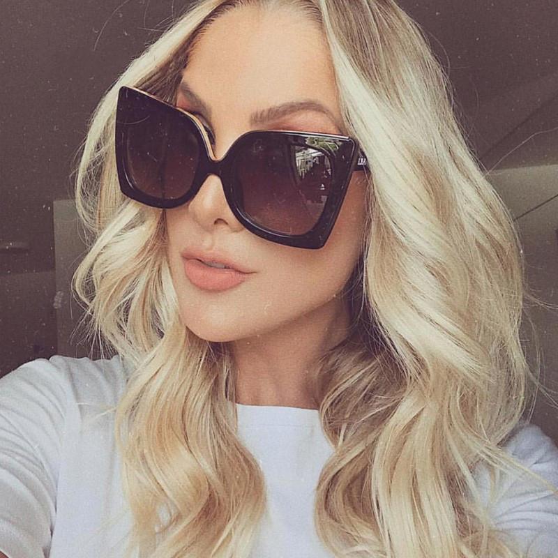 Fashion Butterfly Oversized Sunglasses For Lady Luxury Brand Designer Oversized Cat Eye Sunglasses Women Trend Glasses Uv400