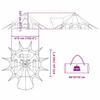 Teepee Tent for 5 Persons Gray and Orange 415 x 415 x 247 cm