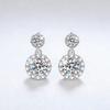 1 Pair Stud Earrings White Cubic Zirconia Stones Ear Studs High Transparency Women Earrings Temperament Versatile Jewelry Gift