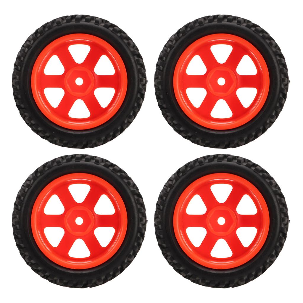 4PCS RC Rubber Tyre 12mm Hex Wheel Rims Rubber Tires Set RC Upgrade Replacement Tyres for 116