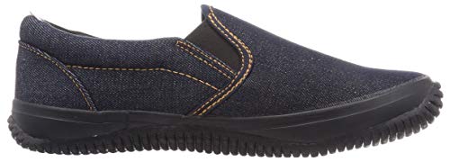 Lasting Bull Men's Wide Denim Slip-Ons, Navy, Size 26.5cm, 3E, LB024