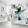 Floral & Bird Print Waterproof Mildew-Proof Shower Curtain for Bathing Areas