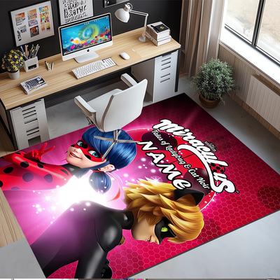 Custom Name Miraculous Printed Carpet,Rug for Office Chair Living Room Bedroom Kitchen Room Decor Gifts.