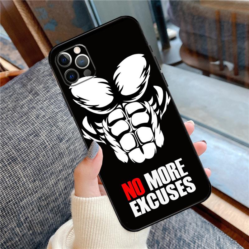 Bodybuilding Gym Fitness Phone Case For iPhone 16 15 13 12 11 14 Pro Max 12 13 mini XR 15 16 Plus 16e Cover Shell