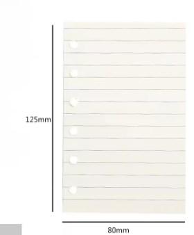A7 Colorful DIY Binder Photocards Collect Loose Leaf Notebook Refill Spiral Binder Inner Page Diary Agenda Planne