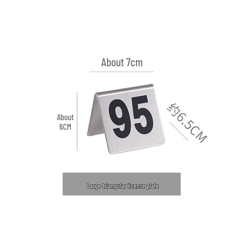 Stainless Steel Table Number Plate Set