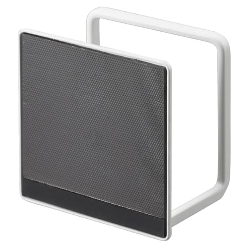 Yamazaki Tower Magnetic Sponge Holder, White, Approx. W6.5 X D4.3 X H6.5cm, Sponge Rack, Kitchen Storage, Model 3070
