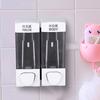 2x350ml Bathroom Wall Mounted Soap Shampoo Box Sanitizer Dispenser Lotion Liquid Pump