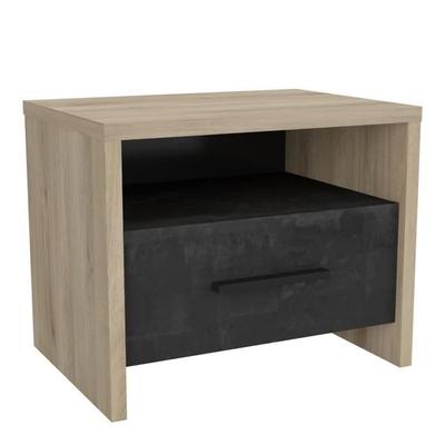 DEMEYERE Bedside Table 1 Drawer - Kronberg Oak Decor - L 49.6 X D 36.3 X H 40.1 Cm - COLORADO