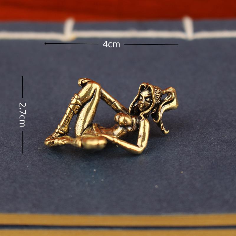 

Brass Statue Girl Model Figure Home Decor Ornaments, Toys, Handles, Collectibles, Gifts, Pure Copper Decorations