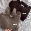Brown Round Neck Pullover Imitation Mink Fleece Knitted Sweater Long Sleeve Sweater Women's Autumn and Winter Fluffy Soft Waxy Top