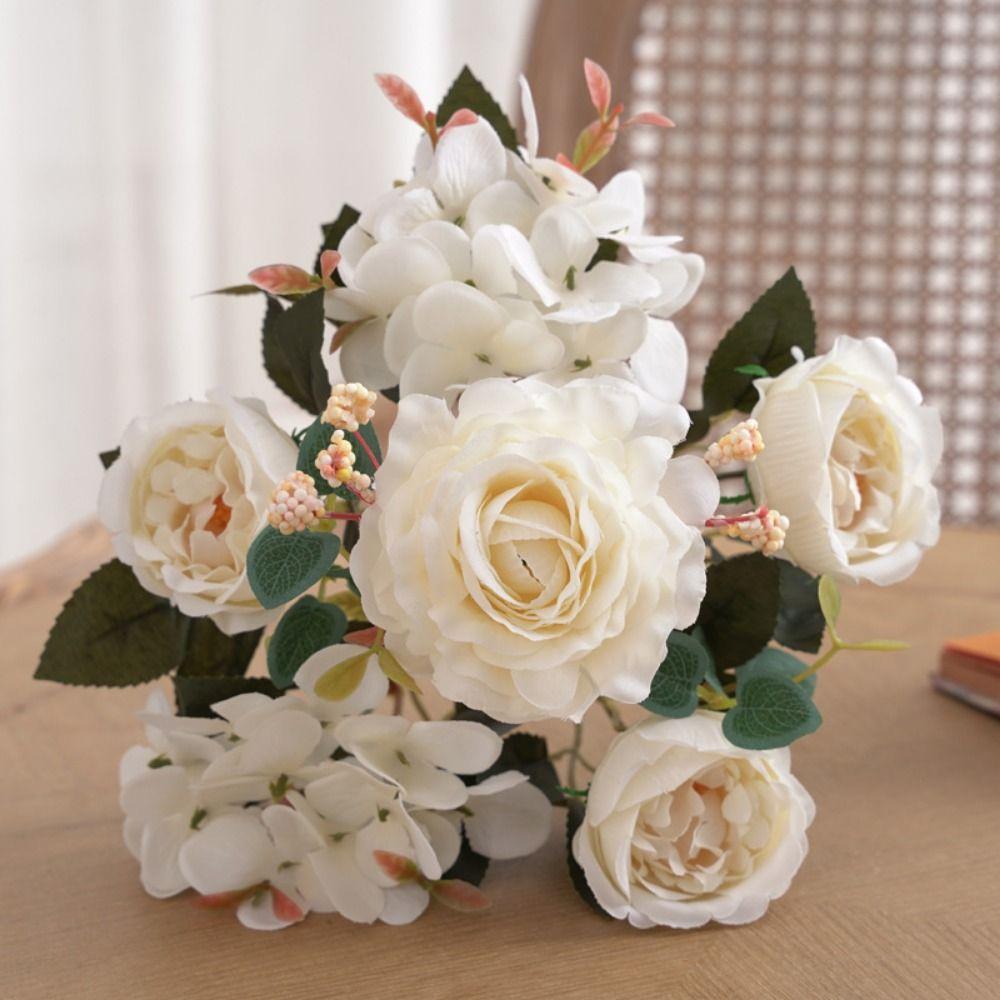 Accessories Simulation Peony Flower Silk Petals Faux Flower Fake Floral Bouquet  Home Decoration