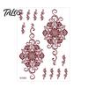 Temporary Tattoo Sticker, Flower Lace Lotus Pattern Fake Tattoos for Women Men, Waterproof DIY Face Arm Leg Body Art Decoration for Masquerade Party