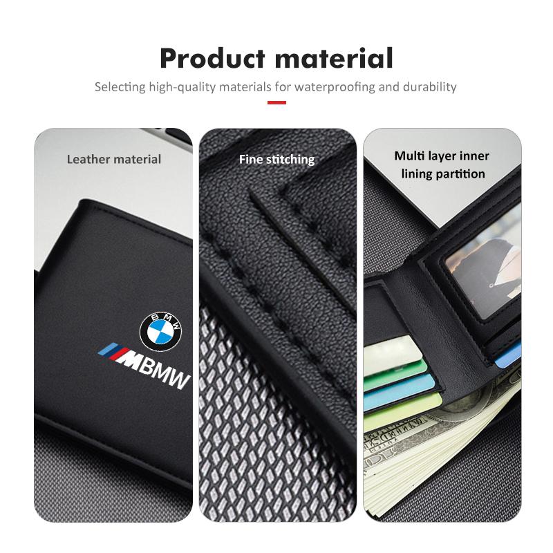 Leather Cards Bags Driver's License Card Case Money Holder Auto Accessories For BMW X3 X5 M5 M3 E46 E90 E60 F10 E39 F30 E36 G30 Vdkz90