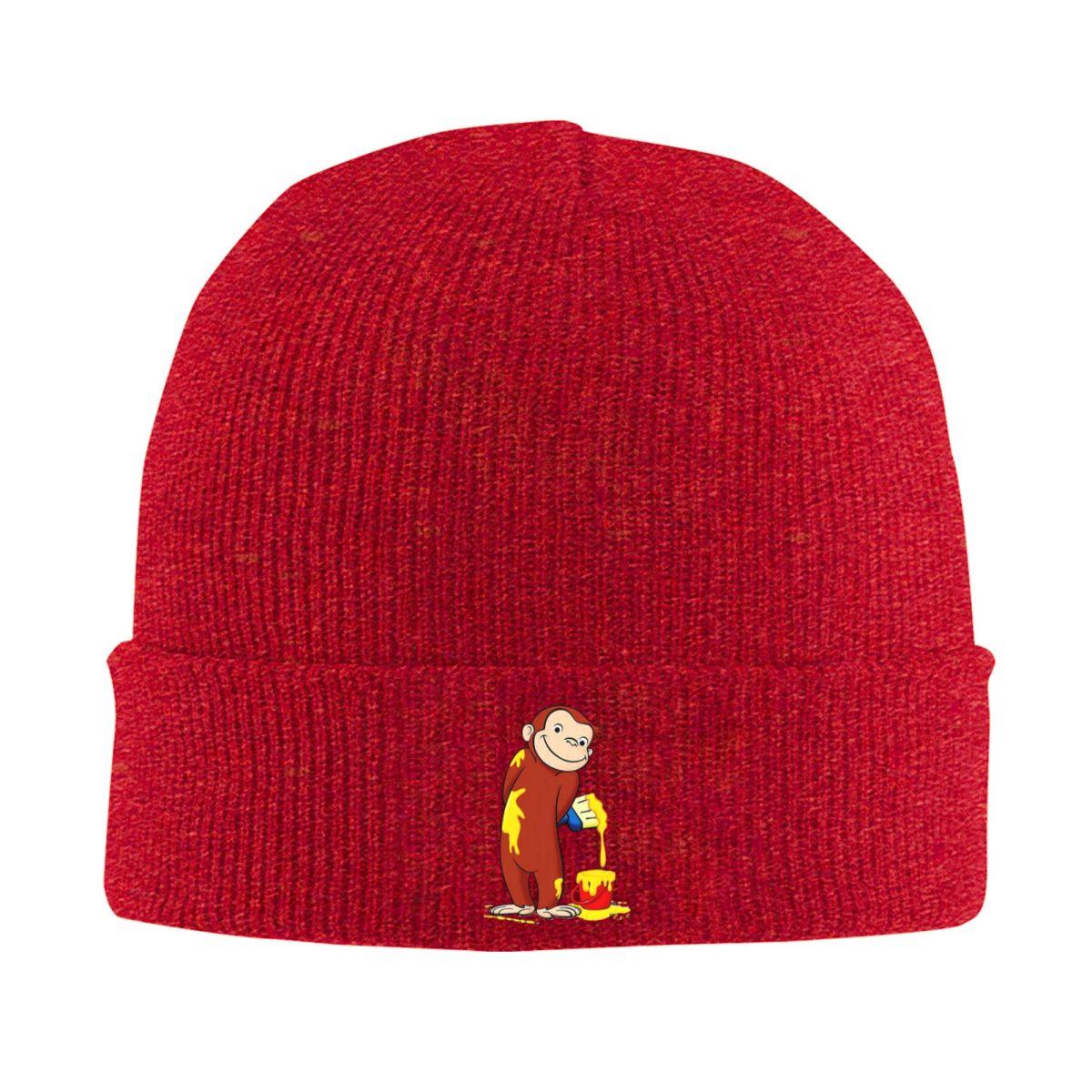 

Curious George Warm Knitted Cap Winter Knit Bonnet Hat Skullies Beanies Hip Hop Caps for Unisex One Size