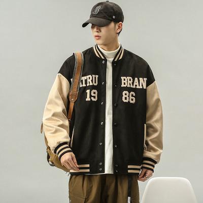 Baseball Jersey Men'S Jacket Loose Large Size American Aviator High Street Jacket Top Trendy Brand