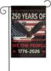250th USA Garden Ag 12 X 18 Inch 250 Years Anniversary USA Patriotic Banner 1776 Yard Garden Ags Double-Sided with 250 Y