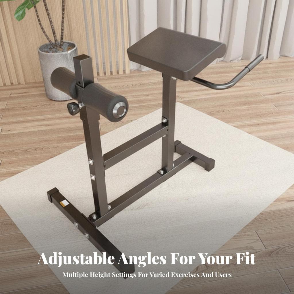 Roman Chair with Adjustable Height Heavy-Duty Compact for Home Gym